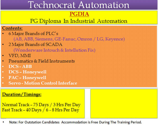 you can still get the best PLC training by enrolling yourselves for our training